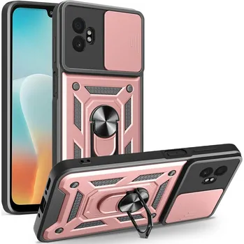 Pouzdro na mobilní telefon VSECHNONAMOBIL 111695 RING CAMERA Kryt s držákem pro Samsung Galaxy Xcover 7 Pro růžový