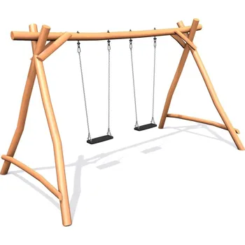 Dětská houpačka houpačka Duoswing II z akátu - s houpacími sedáky