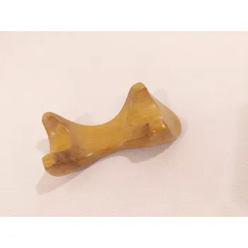 Masážní přístroj GUASHA - Dřevěná Masážní Pomůcka Světlá