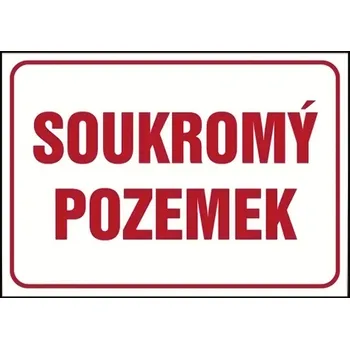 Soukromý pozemek - hliník Materiál: Hliník, Rozměry značení: 30 x 21 cm