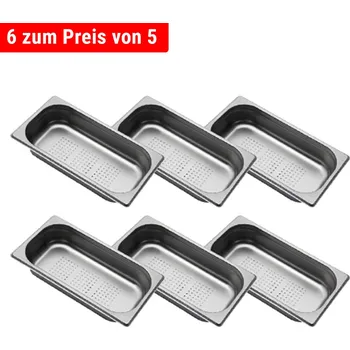 Dóza na potraviny G.Gastro Nerezová GN nádoba 1/3 - perforovaná - hloubka: 65 mm