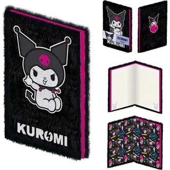 Blok Hello Kitty Hello Kitty Plyšový zápisník Kuromi A5 80 listů linkovaný Hello Kitty