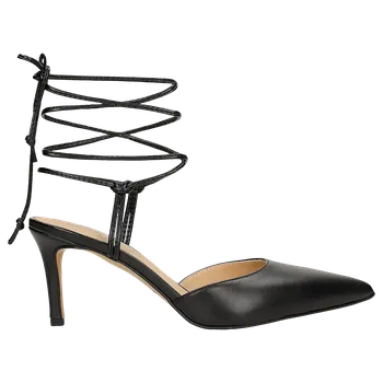 Dámské lodičky Černé Šněrovací Dámské Lodičky Se Špičatou Špičkou Wojas 3516851 36