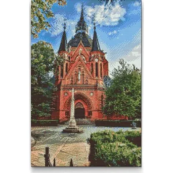 Diamantové malování Painting Queens Diamantové malování Břeclav Kostel Panny Marie, 80 × 120 cm, bez rámu, hranaté