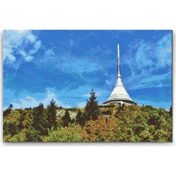 Diamantové malování Painting Queens Diamantové malování Ještěd, 80 × 120 cm, vypnuté plátno na rám, hranaté