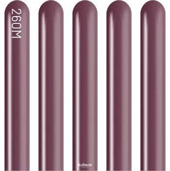 Balónek Modelovací balonky vínové, Mirror Burgundy 260M – 50 ks