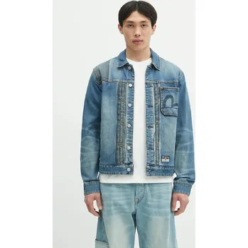 Džínová bunda Evisu 2-tone Denim w Inserted Daicock, L, modrá, 55X