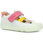 Geox Steppieup White/Pink barefoot sandály Velikost boty (EU): 22, Vnitřní délka boty: 138, Vnitřní šířka boty: 58