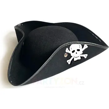 Karnevalový doplněk Pirátský klobouk s lebkou