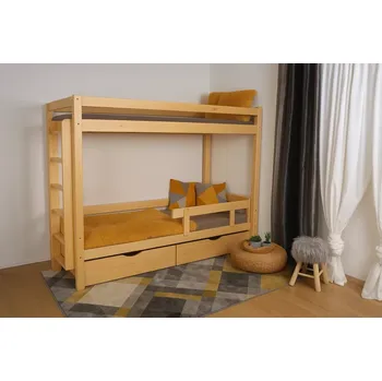 Dětská postel MAXIDO Dětská patrová postel Vali 180x80 přírodní (Český výrobek)