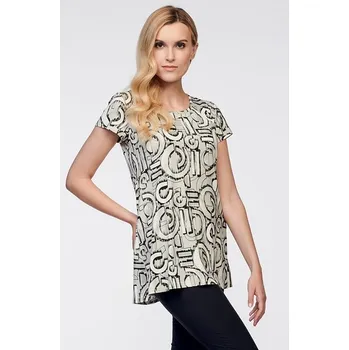 Dámská halenka Delší šedá dámská halenka s krátkými rukávy 792 velikost S