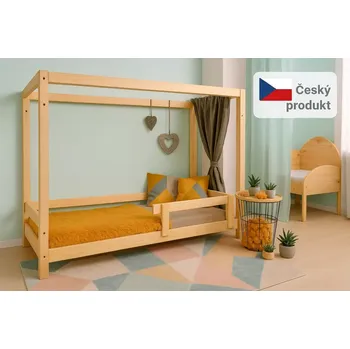 Dětská postel MAXIDO Dětská postel domeček Vali 180x80 přírodní (Český výrobek)