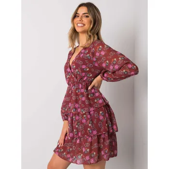 Dámské šaty WN SK 21049 šaty.38X kaštanová S/M