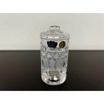 Dóza na potraviny Glamour Crystal Broušená křišťálová dóza na kancelářské sponky