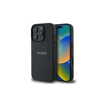 Pouzdro na mobilní telefon Guess PU Grained Classic Logo MagSafe kryt iPhone 16 Pro černý