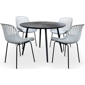 Zahradní sestava Nábytek Texim Zahradní nábytek - stůl Wilder + 4x židle GABY šedá
