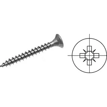 Vrut STRONG StrongFix Vrut PZ 4x16 zápustná hlava zinek bílý PZ2