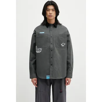 Dámská casual bunda Oboustranná košilová bunda AAPE Main Long Sleeve, M, černá, 99X