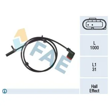 Přislušenství brzdového systému Snímač, počet otáček kol FAE 78289