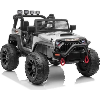 Dětské elektrovozidlo Auto na akumulátor Jeep JC666 Stříbrné Lakované