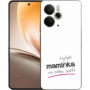 Pouzdro na mobilní telefon Gelový kryt mmCase na Realme 14 5G/14T 5G - nejlepší maminka 4 bílé pozadí
