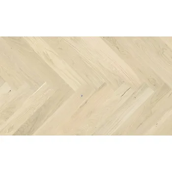 dřevěná podlaha Barlinek Dub Bianco herringbone matný lak