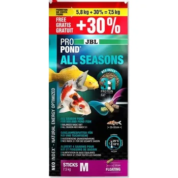 Krmivo pro rybičky JBL Celoroční krmivo PROPOND ALL SEASONS S, 5,8 kg + 30%