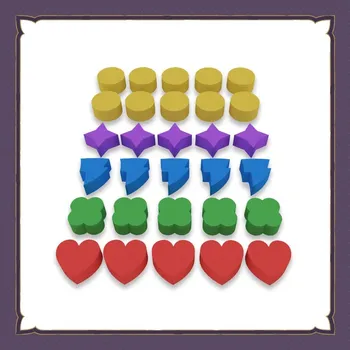 Desková hra TLAMA games Pouto čarodějky - Sada dřevěných žetonů