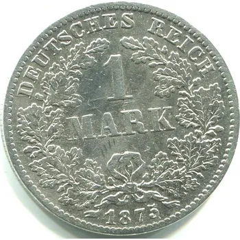 Sběratelství NĚMECKO. 1 Mark 1875/D. Ag.