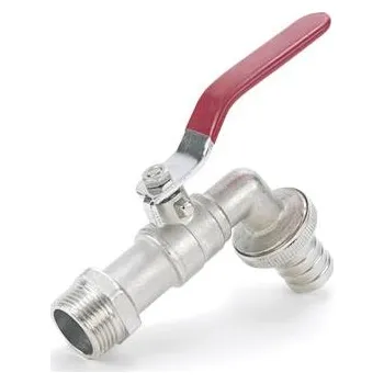 Vodovodní kohout REHAU kohoutek s kulatým ventilem 3/4 palce, matná chromovaná mosaz