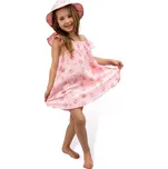 ESITO mušelínové šaty Flower růžová vel. 98-104 cm