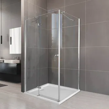 Sprchový kout, Fantasy, obdélník, 120x80 cm, chrom ALU, sklo Čiré - zboží bylo vystaveno