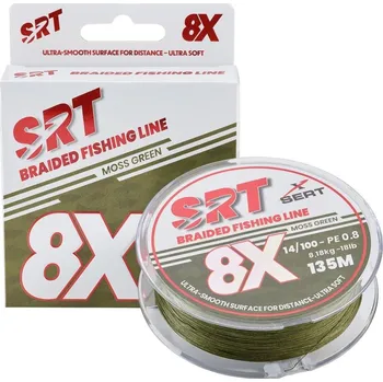 Sert splétaná šnůra 4X SRT Moss Green 135M|0,10mm/5.45kg
