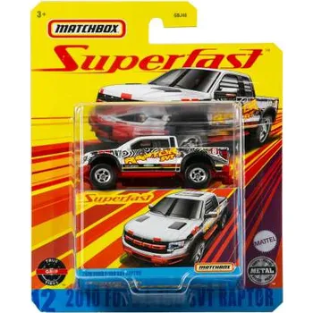 auto na autodráhu Auto Matchbox Superfast 2010 Ford F-150 SVT Raptor
