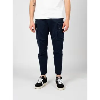 Pánské kalhoty Diesel Kalhoty z materiálu A10372-REJAB Tmavomodrá Regular Fit 34