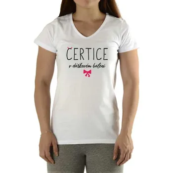 Dámské tričko - Čertice v dárkovém balení - bílé - L