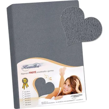 Froté prostěradlo 90x200 cm tmavě šedá