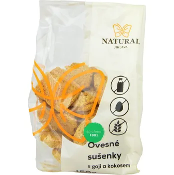 Sušenky ovesné s goji a kokosem bez lepku, vajec a mléka - Natural 150g