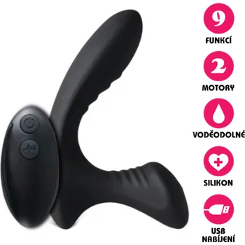 Anální kolík VšeNaSex.cz Silikonový stimulátor prostaty USB Wireless Storm Viber