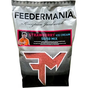Návnadová surovina FEEDERMANIA - Krmná směs 50/50 Mix 800 g Strawberry Ice Cream