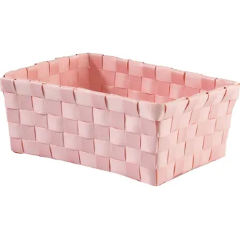 Sada koupelnových doplňků MSV úložný organizér, pastelově růžový, PP, 19 x 14 x 8 cm