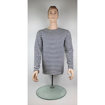 Pánské tričko Námořnické triko dlouhý rukáv tmavě modrý pruh Velikost: 2XL