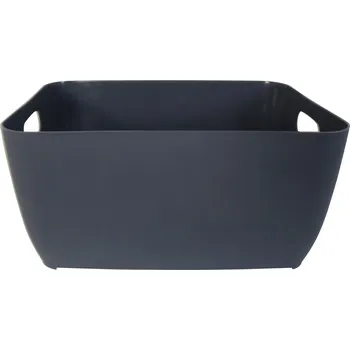 Sada koupelnových doplňků Spirella velký úložný box STORE, šedý, plast, 28 x 21 x 13 cm