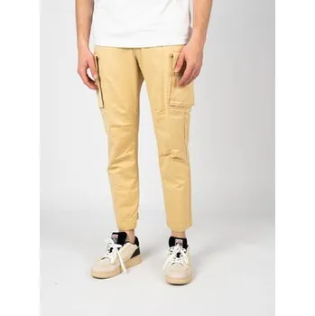 Dámské kalhoty Diesel Kalhoty z materiálu A10372-REJAB Béžová Regular Fit 36