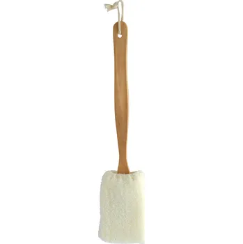 Pemza MSV kartáč s exfoliační houbičkou NATUR, dřevo