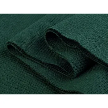 Elastický bavlněný náplet žebrovaný - tunel 16x80 cm - 56 (56) zelená lesní