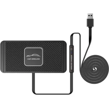 C1 bezdrátová nabíjecí podložka do auta s kabelem USB-A pro iPhone - černá