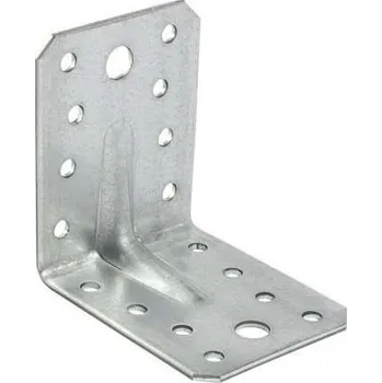 Tesařské kování Úhelník lisovaný vyztužený 90x90x40mm, tloušťka: 2,5mm 25 - KPW8