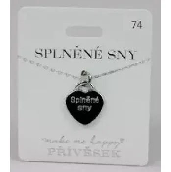Šperk Přívěsek MAKE ME HAPPY číslo 74 Srdíčko Splněné Sny - Happy Spirit