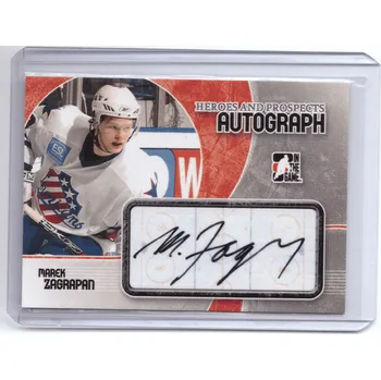Sběratelská karetní hra 2007-08ITG MAREK ZAGRAPAN Heroes and Prospects Autograph Auto Podpis
